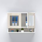 Wall-mounted office file cabinet with 16mm board design for organized document and folder storage