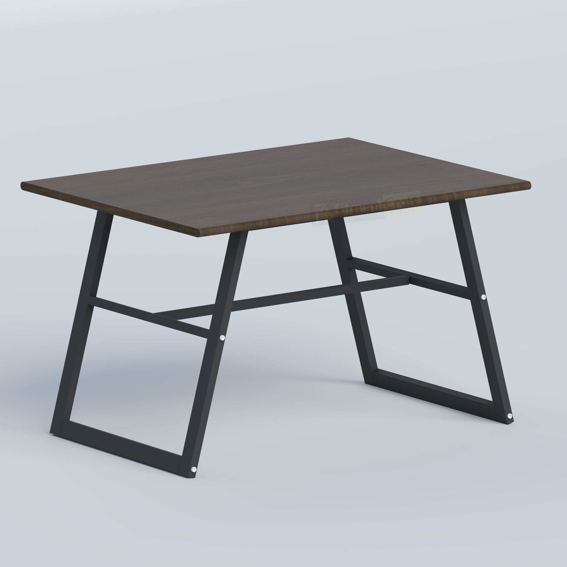 Modern Pyren Restaurant Table with 25mm laminated board top and sturdy black MS frame for busy commercial dining spaces.
