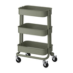 Raskog Trolley space saving storage cart with lockable castors for pantry, desk accessories and bedroom items BD use now