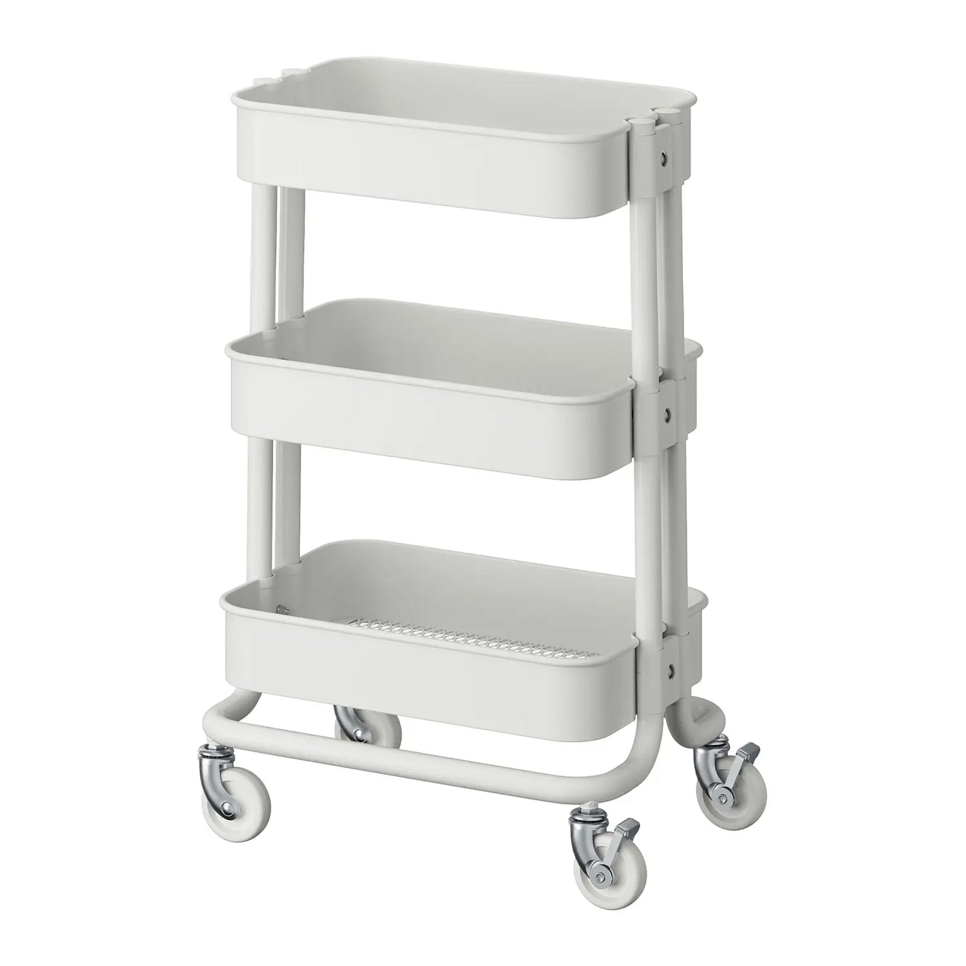 Small Raskog Trolley rolling caddy for kitchen tools, books, chargers, craft supplies and apartment storage in BD homes.