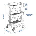 Small Raskog Trolley rolling caddy for kitchen tools, books, chargers, craft supplies and apartment storage in BD homes.