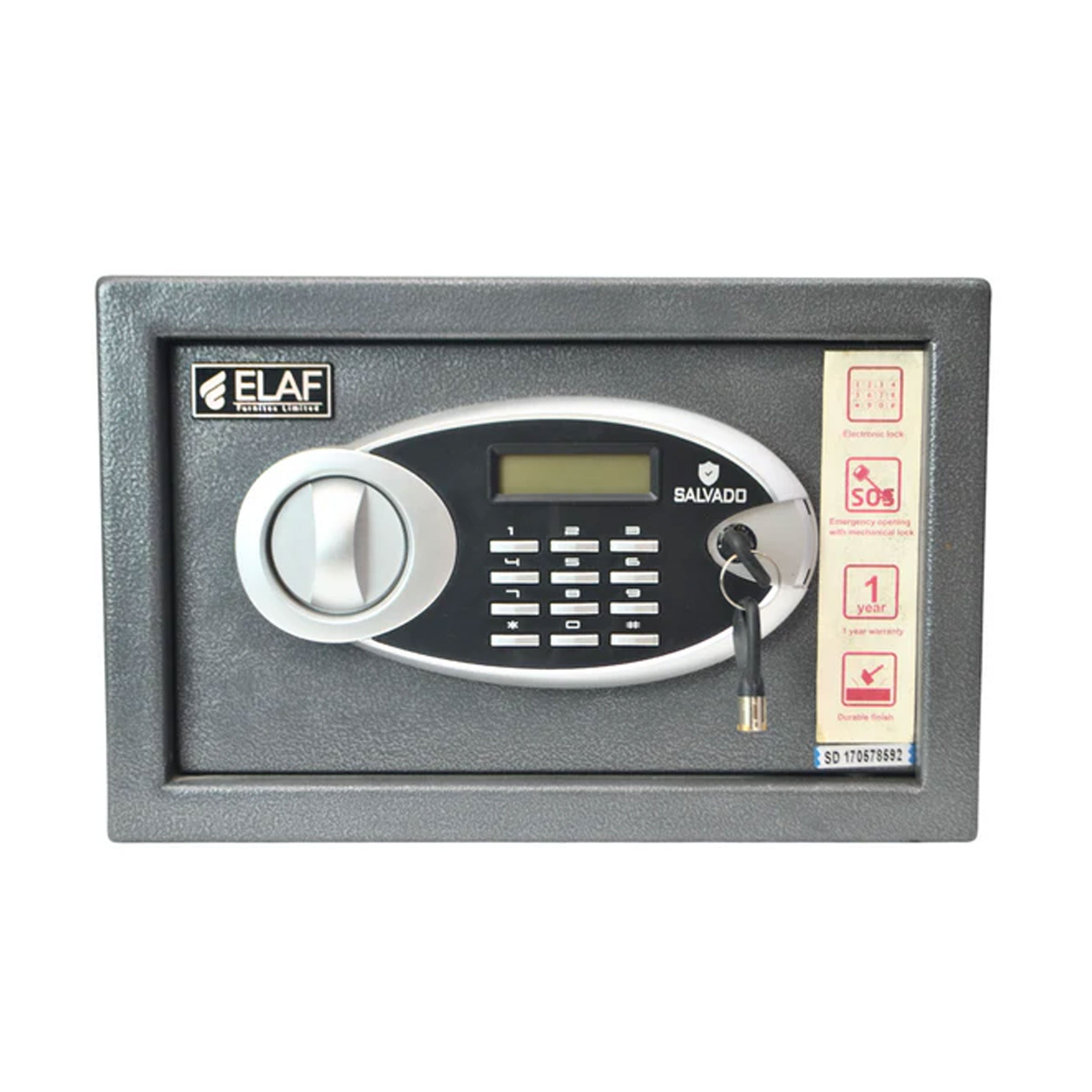 Rayly Digital Safety Locker dimensions: 12 inches wide, 8 inches high, and 8 inches deep.