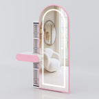 White Ravon dressing table with mirror, three drawers and premium duco finish for modern interiors.