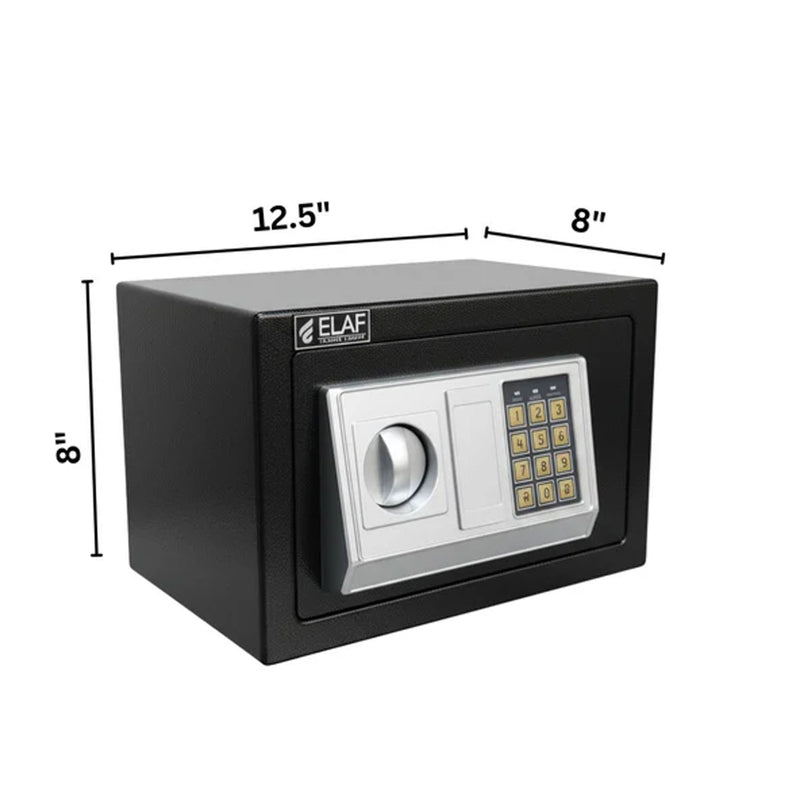 Safezo Small Safety Locker Digital Locker black steel safe box with keypad for secure home use
