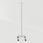 Medical saline stand with caster wheels for patient care use
