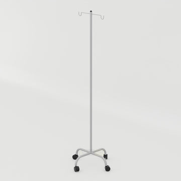Medical saline stand with caster wheels for patient care use