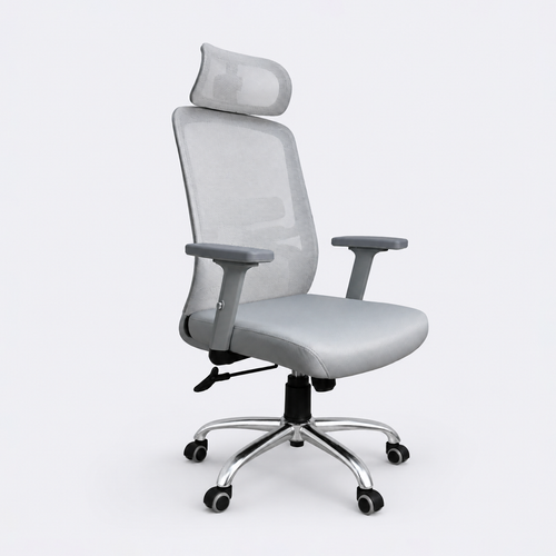 Siro Executive Chair with mesh back, headrest, cushioned seat, adjustable arms and wheels for office comfort Bangladesh.