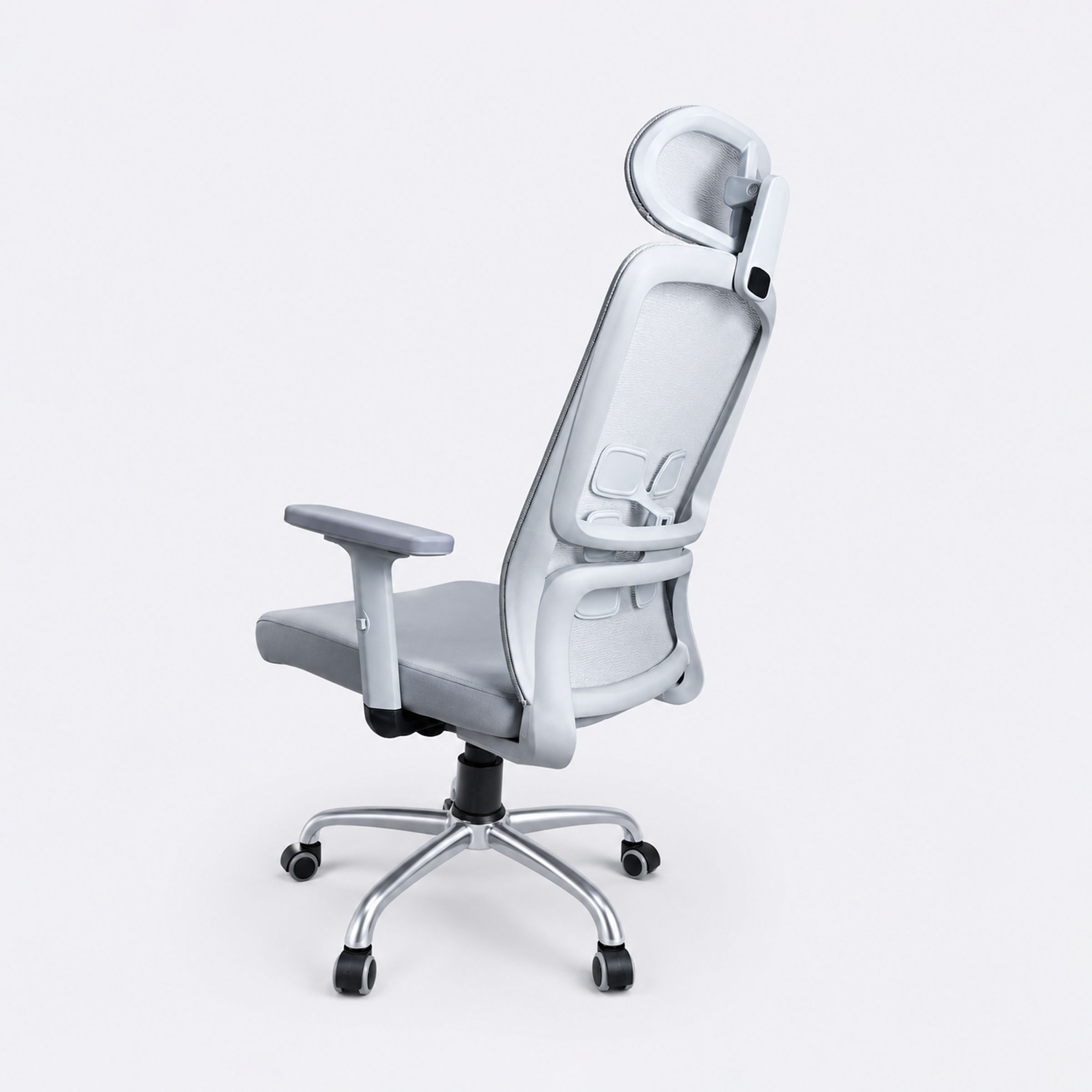 Siro office chair for home office, manager room & workstation with breathable mesh back and soft cushioned seat comfort.