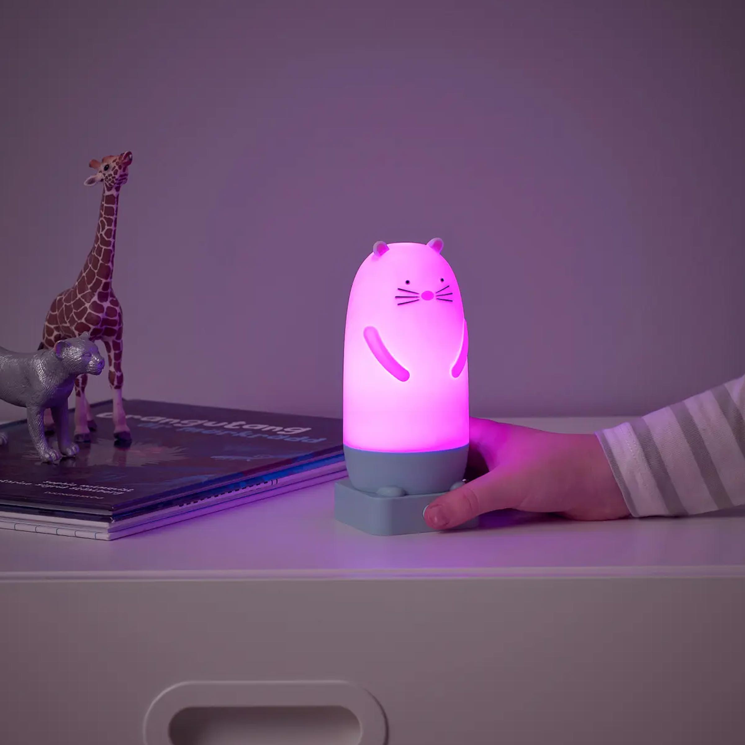 Cute otter LED night lamp for children bedroom, Spiken 7 colour light with portable design and safe indoor use BD stores