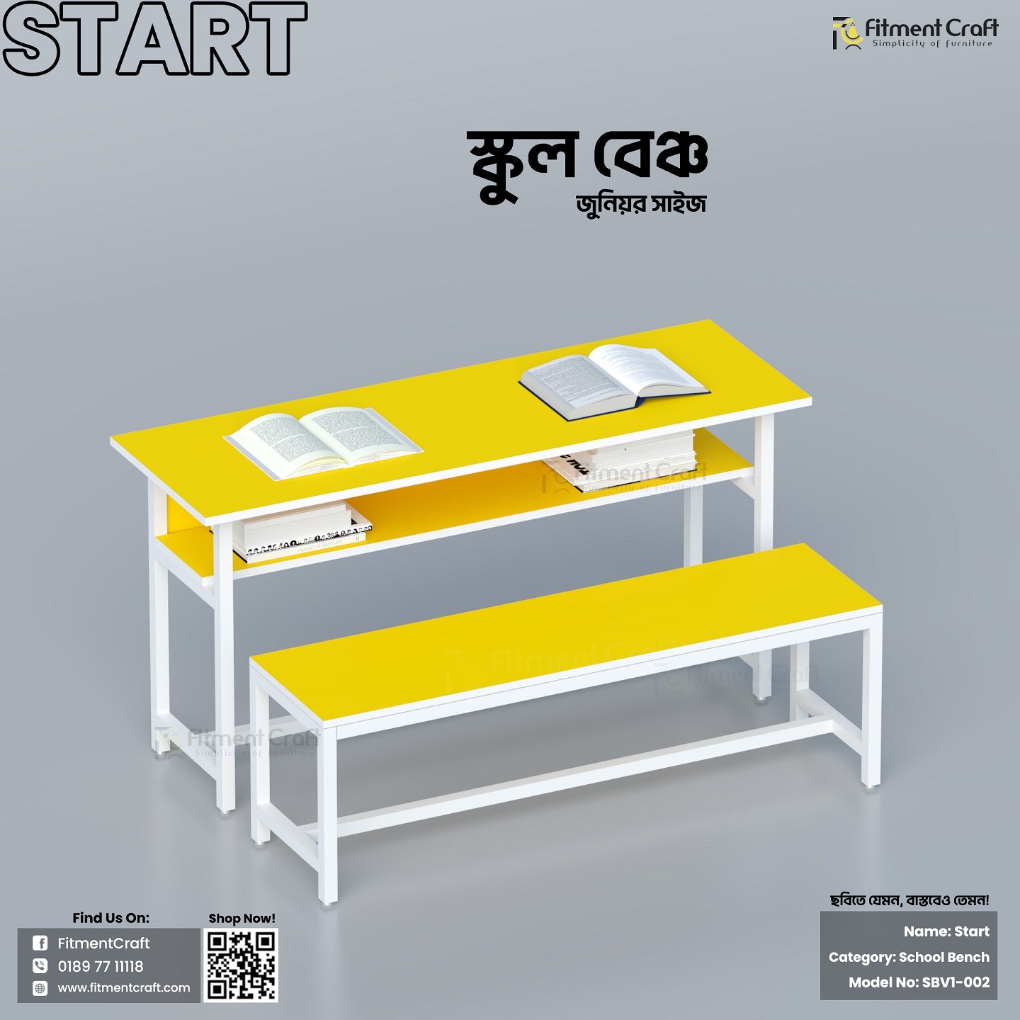 school benches, classroom furniture, student seating.