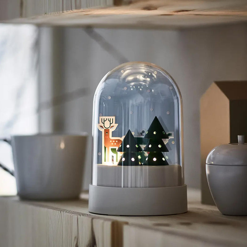 Strala decorative LED table lamp with clear dome, winter landscape, and timer for modern home decoration in BD online!!!