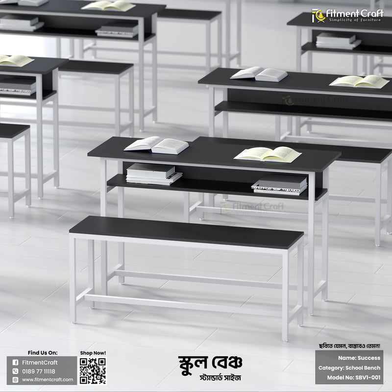 school benches, classroom furniture, student seating