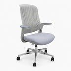 Ergonomic Executive Chair with chrome base and cushioned seat for modern office workspace comfort and style use