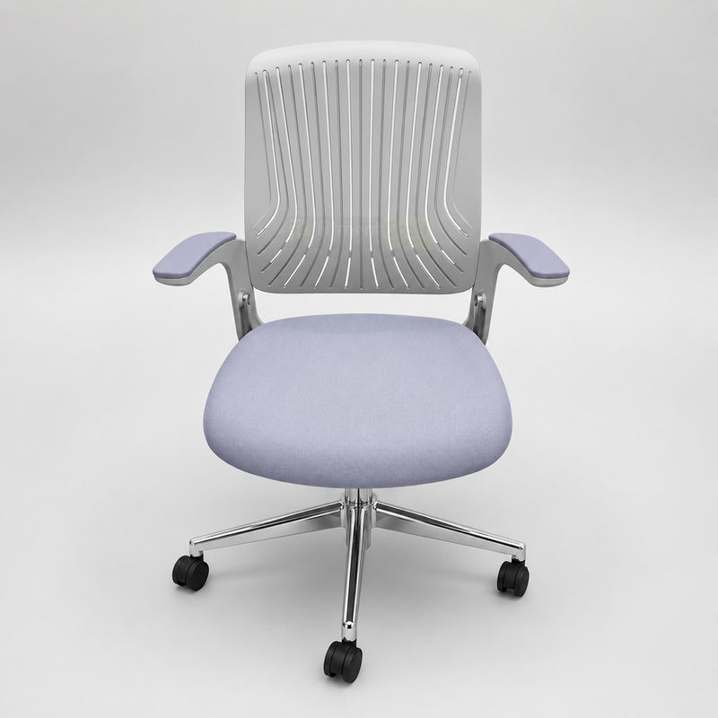 Ergonomic Executive Chair with chrome base and cushioned seat for modern office workspace comfort and style use