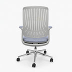 Ergonomic Executive Chair with chrome base and cushioned seat for modern office workspace comfort and style use
