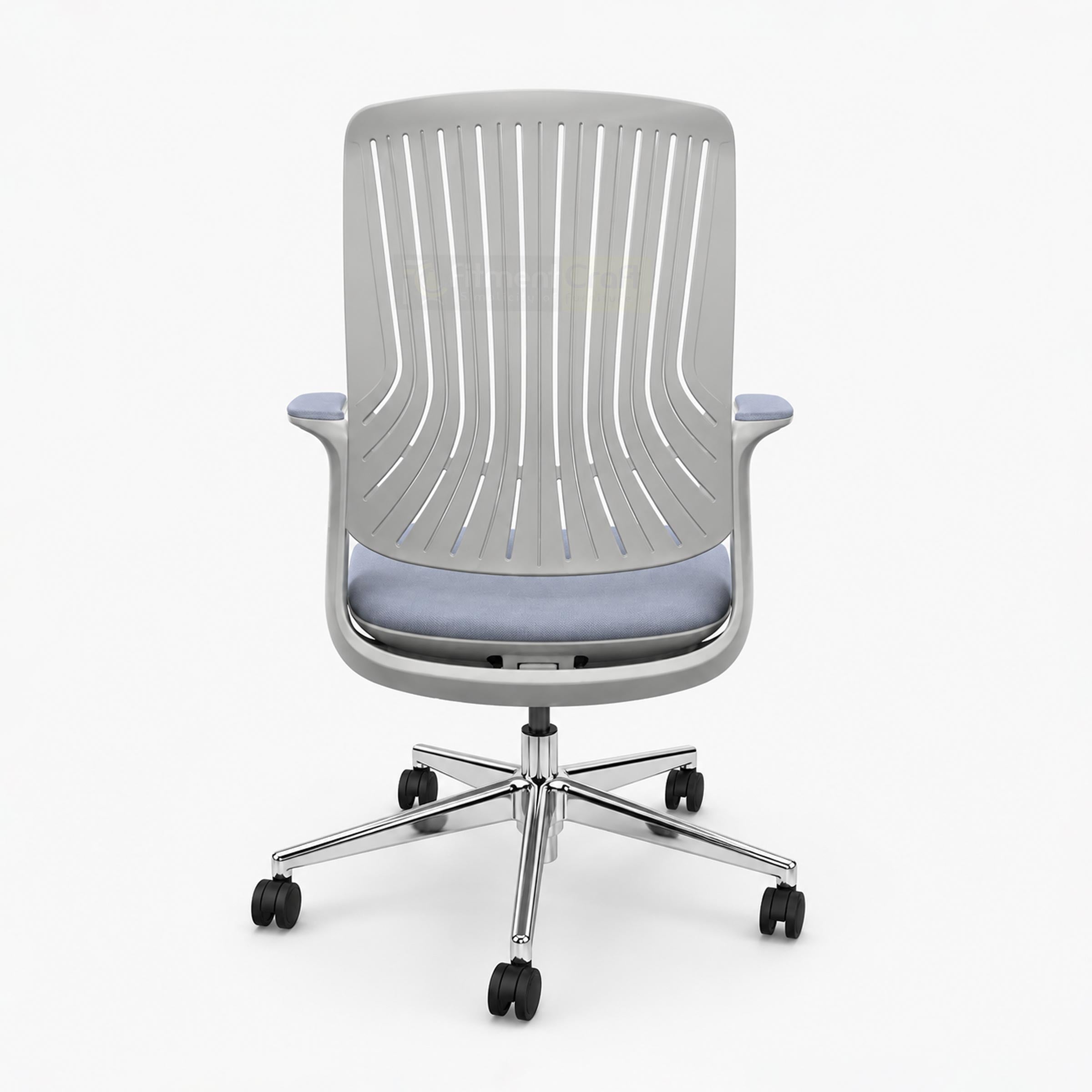 Ergonomic Executive Chair with chrome base and cushioned seat for modern office workspace comfort and style use