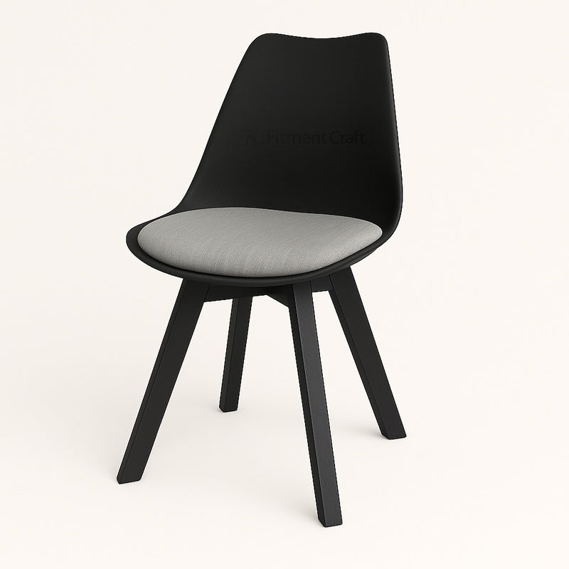 Tulip Wing Chair - Black