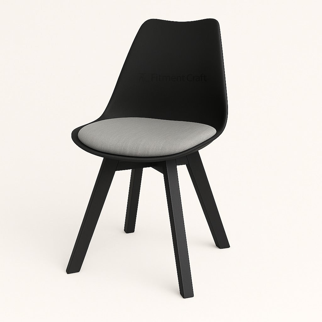 Tulip Wing Chair - Black