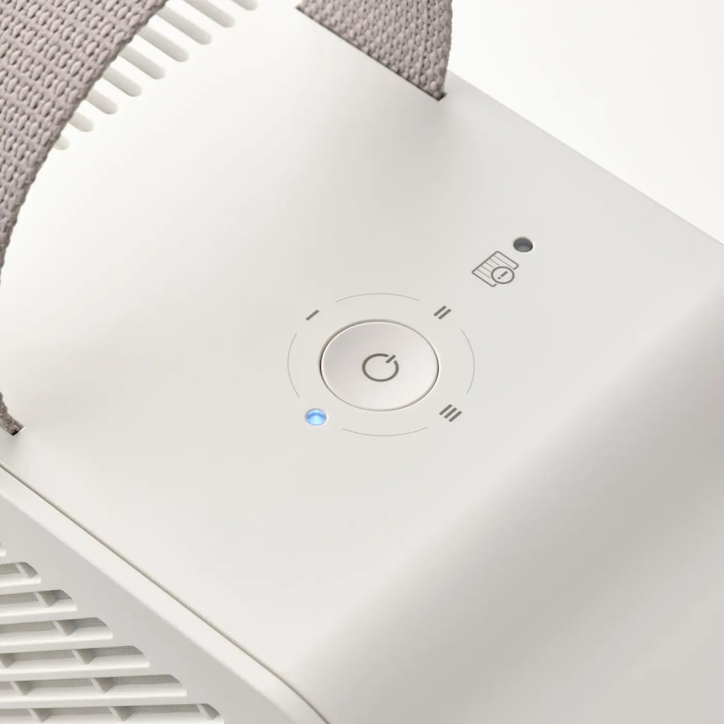 Modern portable air purifier for desk, shelf, bedside table and apartment use with clean white minimalist look in BD now