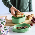 Utbjuda Stackable Lunch Box For Dry Food for kids school tiffin, office meal prep, picnic snacks and easy carrying daily