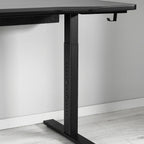 Utmaning black gaming table with strong steel frame, cable management, and comfortable design for PC gaming rooms in BD.