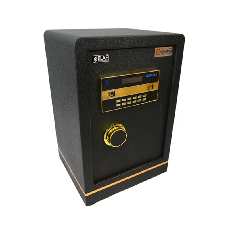 Veela Digital Safety Locker open view showing shelf, inner box, LED light and strong steel bolts