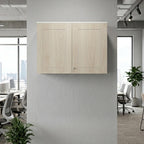 Modern wind-up hanging file cabinet with wall mounted storage design for office document organization
