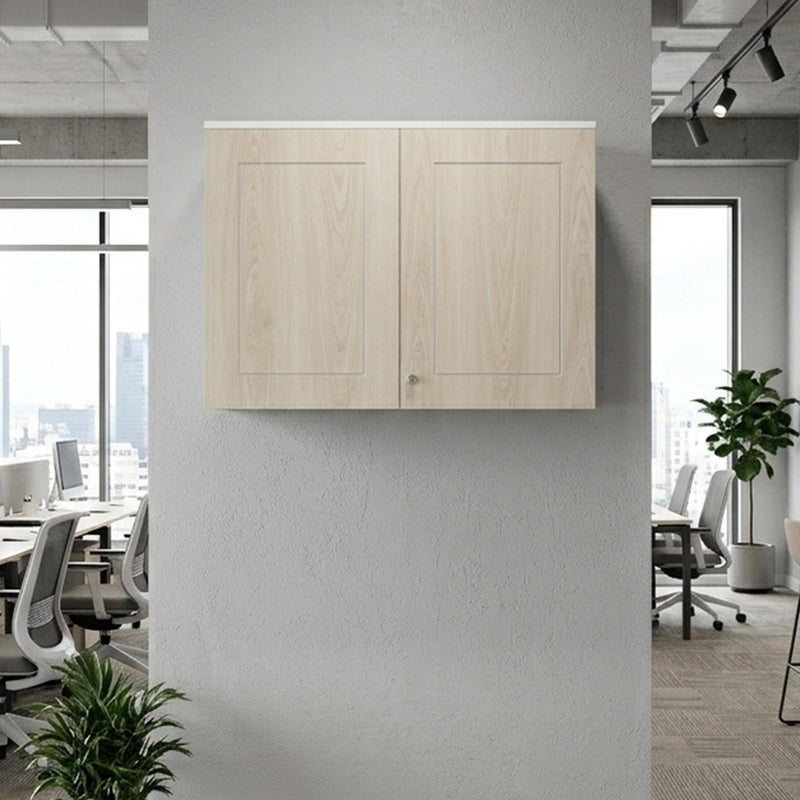 Modern wind-up hanging file cabinet with wall mounted storage design for office document organization