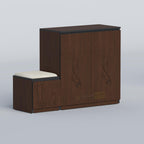 Durable wooden shoe cabinet with seat for apartment bedroom and hallway storage solution