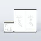 Large capacity Woodisty shoe storage cabinet with shelves and comfortable seating space