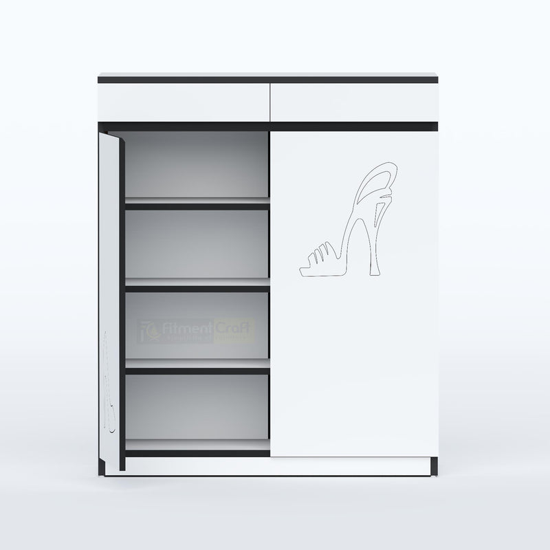 Modern Woody wooden shoe rack cabinet with MDF and LB wood design for stylish home footwear storage solution