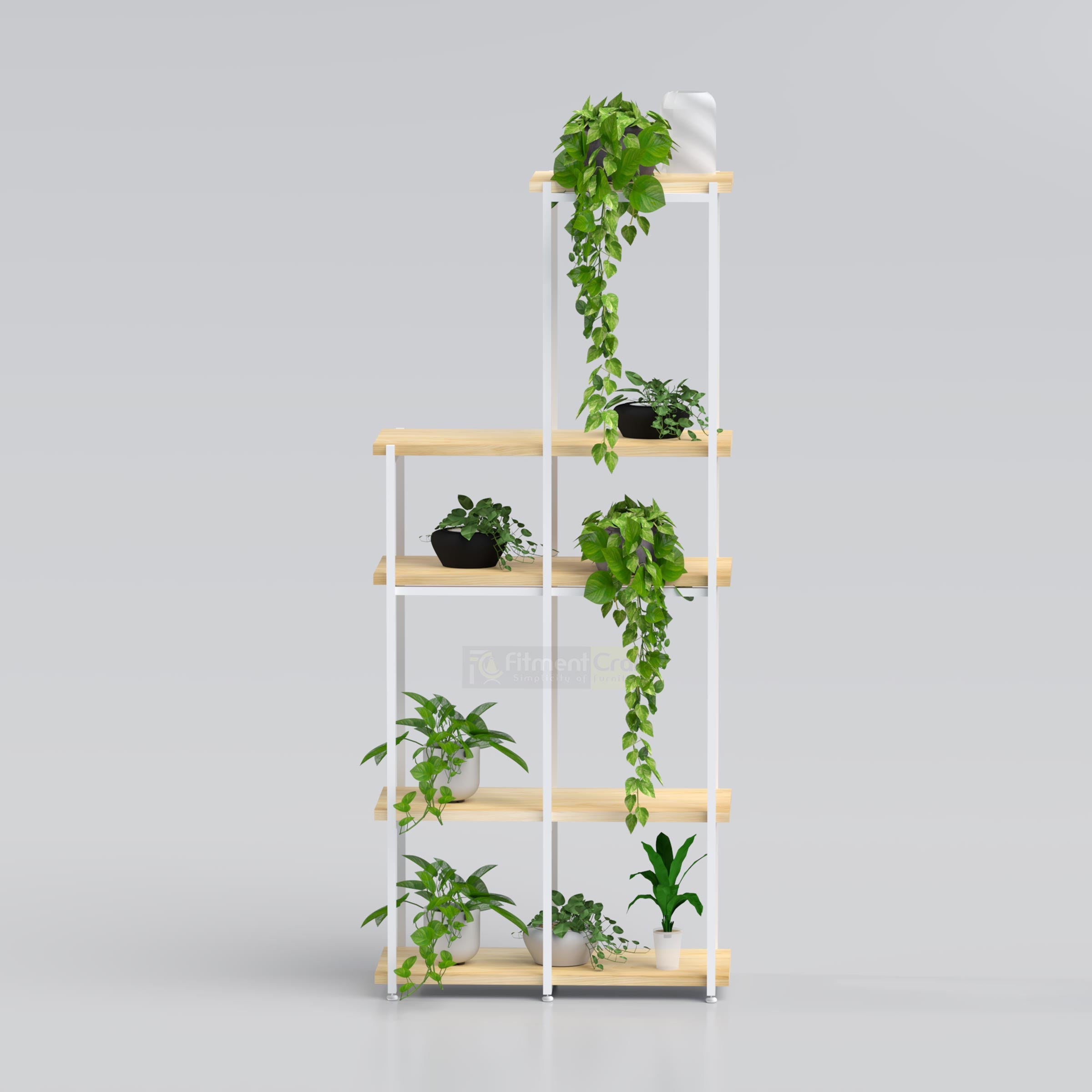 Contemporary plant display rack for living room balcony and apartment décor with indoor flower pots