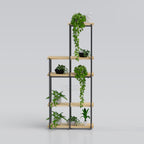 Contemporary plant display rack for living room balcony and apartment décor with indoor flower pots