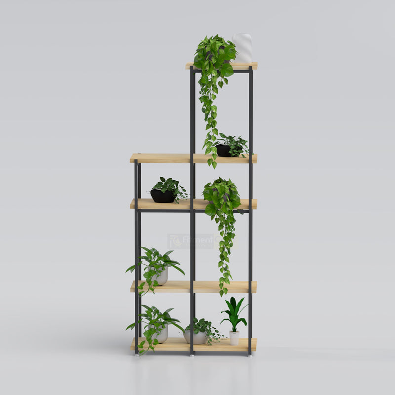 Contemporary plant display rack for living room balcony and apartment décor with indoor flower pots
