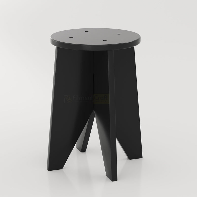 Modern Zevon stool made from engineering wood with round top design for stylish home and office interiors