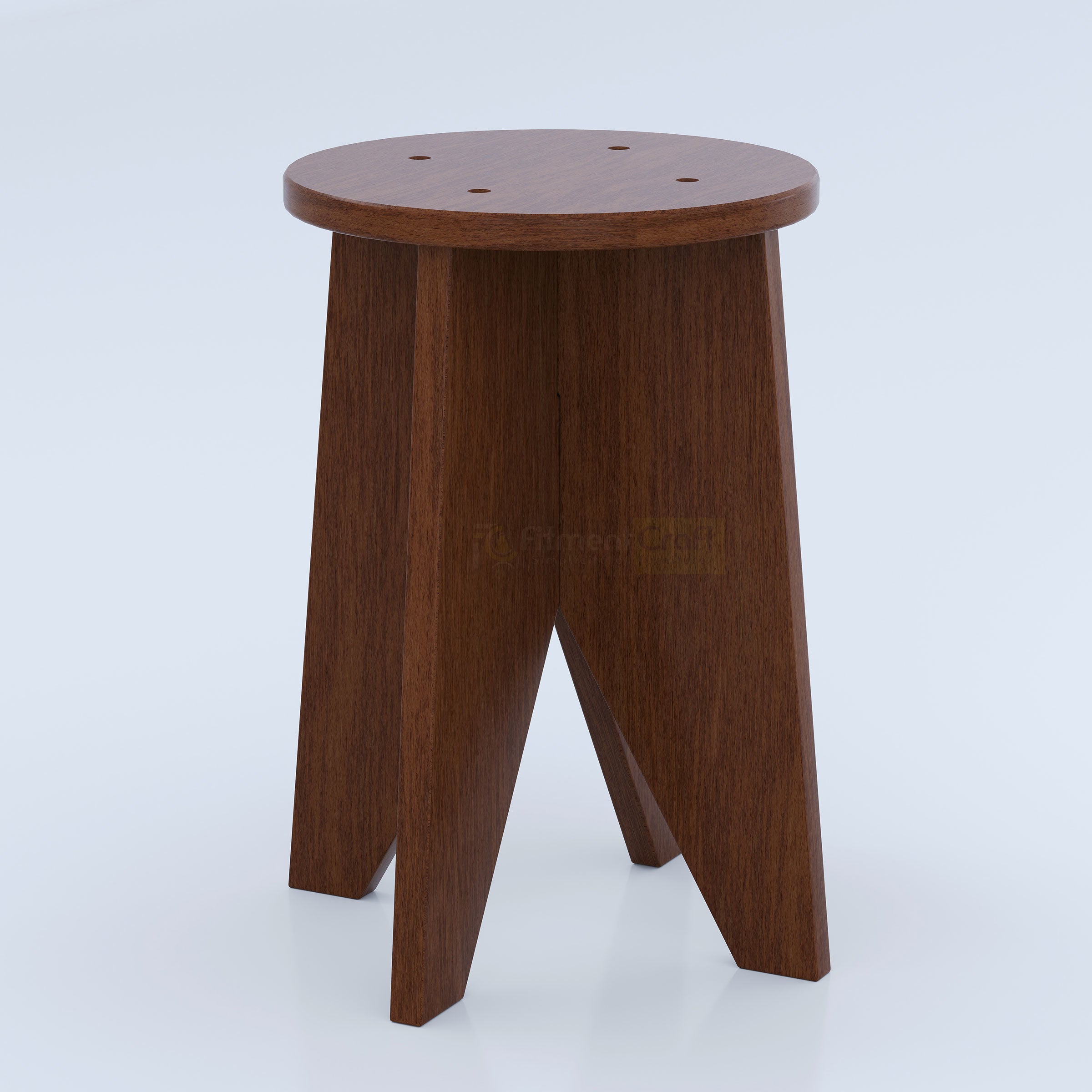Premium engineering wood Zevon stool featuring elegant finish and contemporary design for home decor