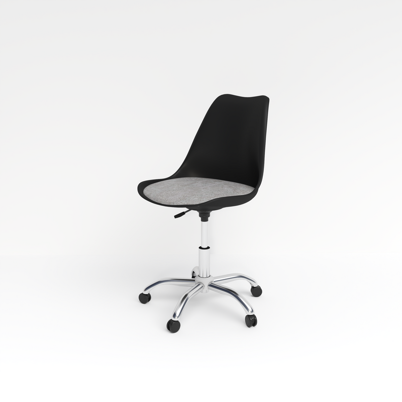 Tulip Revolving Chair - Black