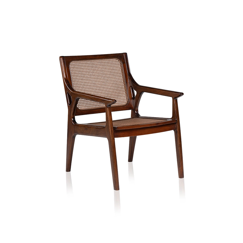 Briar Wood & Rattan Lounge Chair