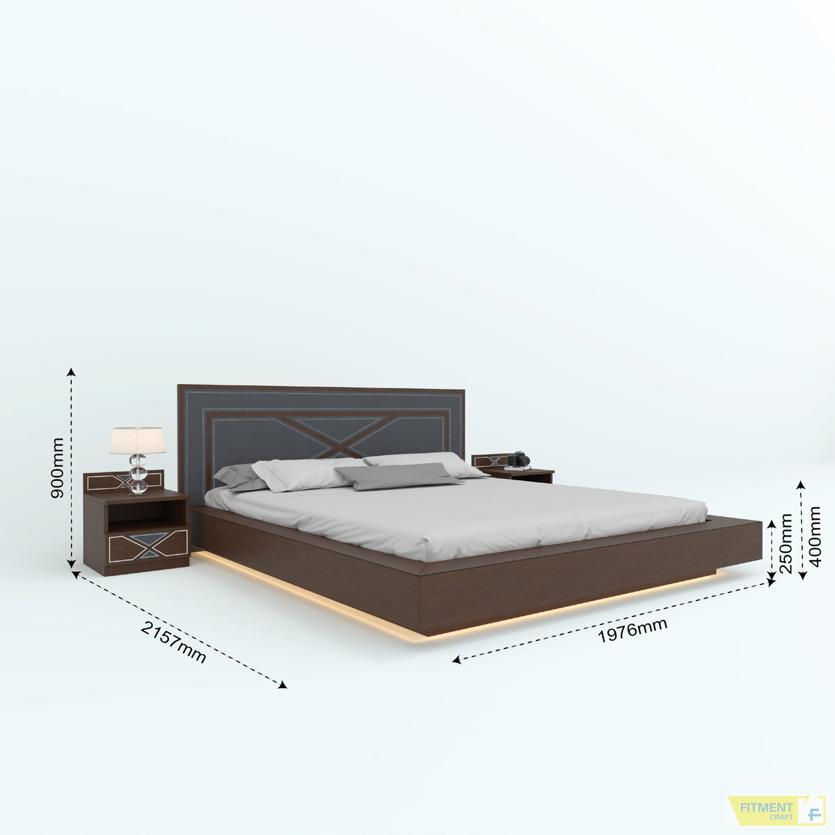 Epidermis Bed - King dimensions diagram