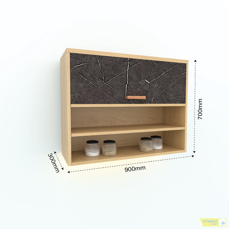 Jasmine kitchen wall cabinet dimensions: 900 mm wide, 300 mm deep and 700 mm high