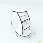 White Wagon Center Table dimensions: 568 mm wide, 400 mm deep and 630 mm high