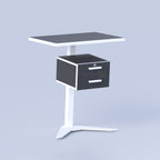 Compact teacher desk with mild steel frame and storage drawer for schools and coaching centers