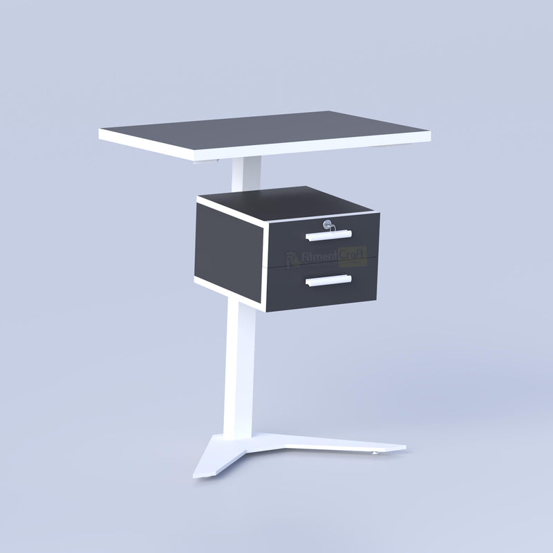 Compact teacher desk with mild steel frame and storage drawer for schools and coaching centers