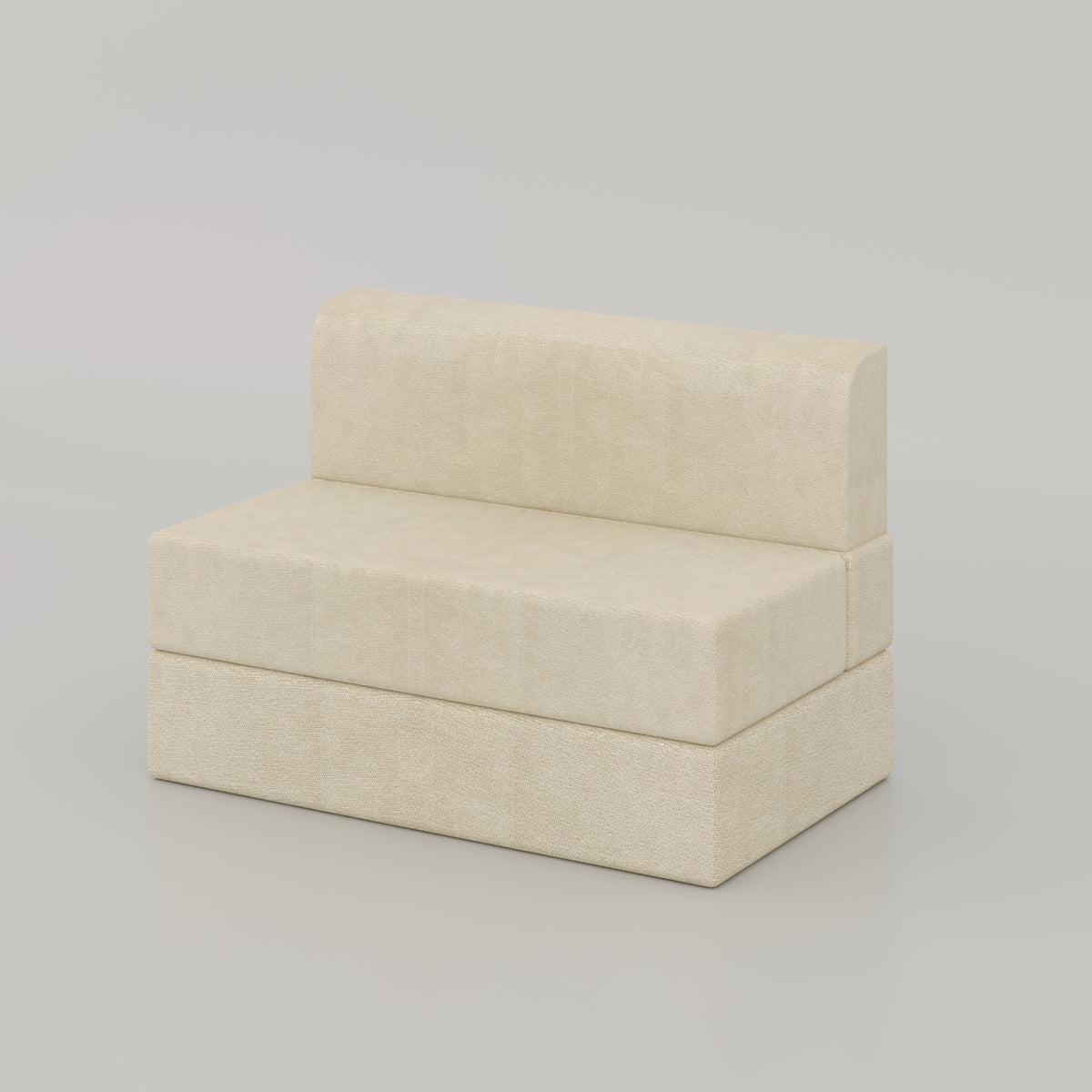 Cream Lorien sofa bed in upright seat configuration