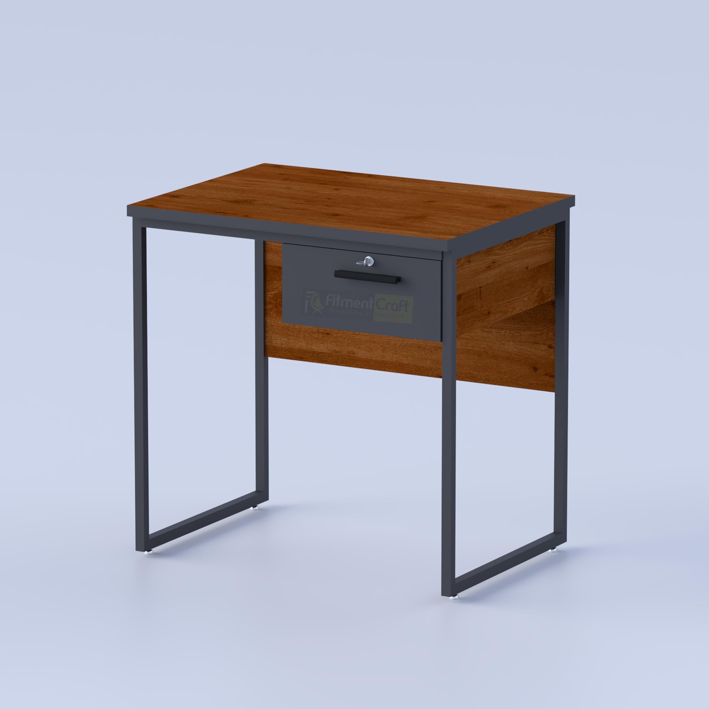 Modern classroom teacher table with laminated board top and drawer