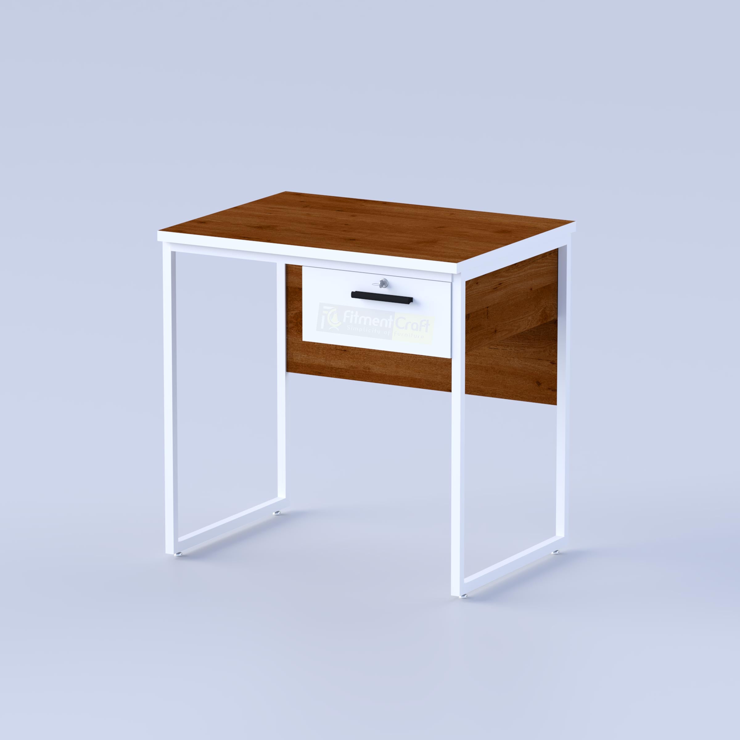Space-saving teacher workstation table for schools and training centers