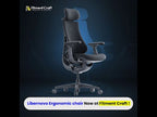 LiberNovo Ergonomic Chair by FitmentCraft with adjustable lumbar support, breathable mesh back & premium ergonomic comfort.