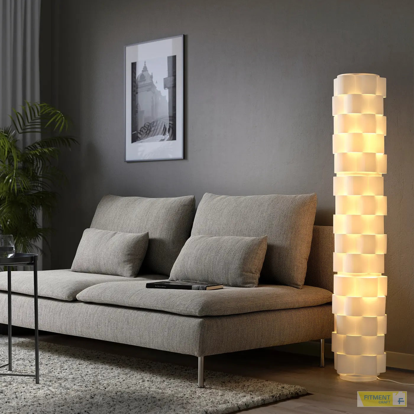 LÅGTRYCK floor lamp white 138 cm - Standard - image 1