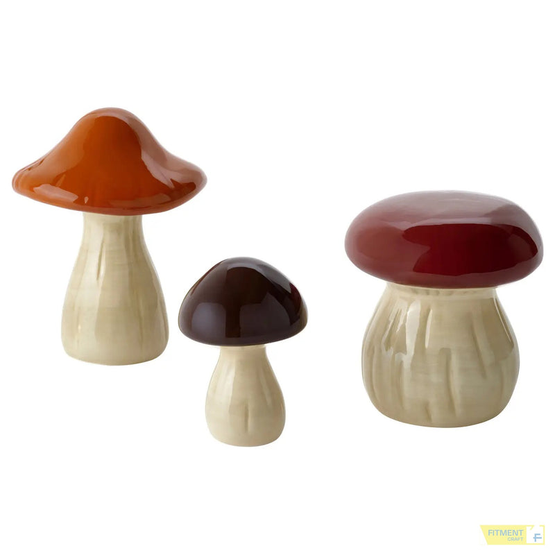 HÖSTAGILLE decoration set of 3 mushroom