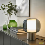 HÖGVIND table lamp nickel plated grey glass - Standard - image 1